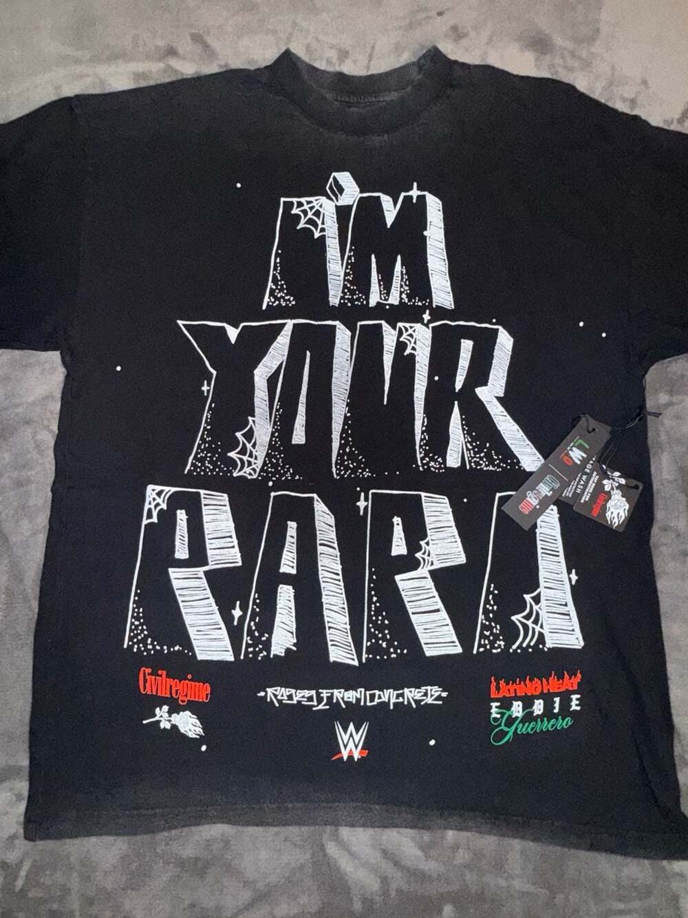 Civil Regime x WWE Eddie Guerrero Latino Heat I'm Your Rara T-Shirt Black Small